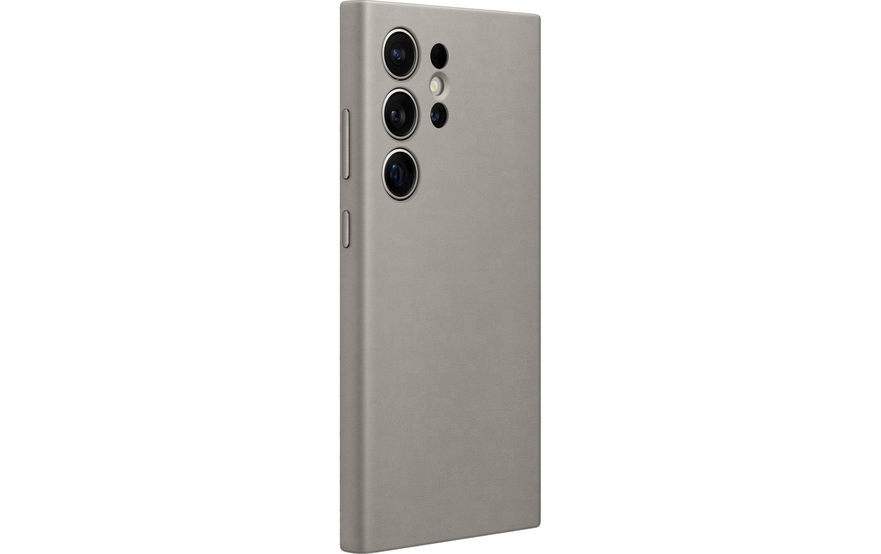 Back Cover Vegan Leather Galaxy S24 Ultra TaupeSchutzhülle aus veganem Leder für das Samsung Galaxy S24 Ultra
