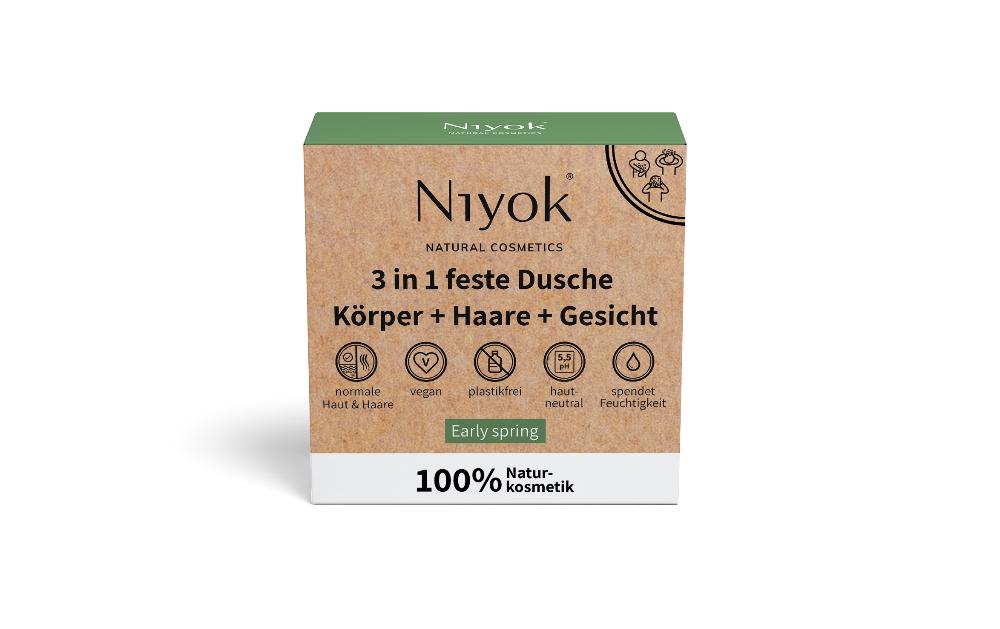Festes Duschmittel 3in1 84 gVegane und natürliche Pflegedusche für Körper, Haar und Gesicht