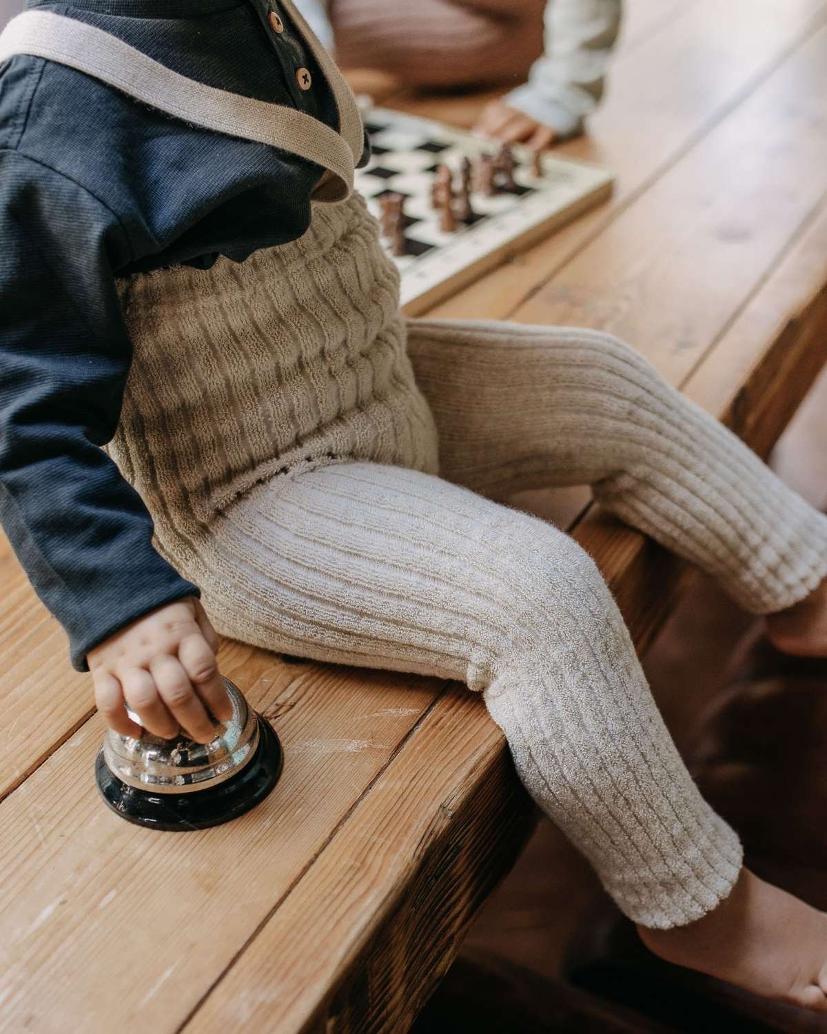 Strømpebukse Teddy Ribb – u/ fot, m/ seler | Granny Footless Tights
