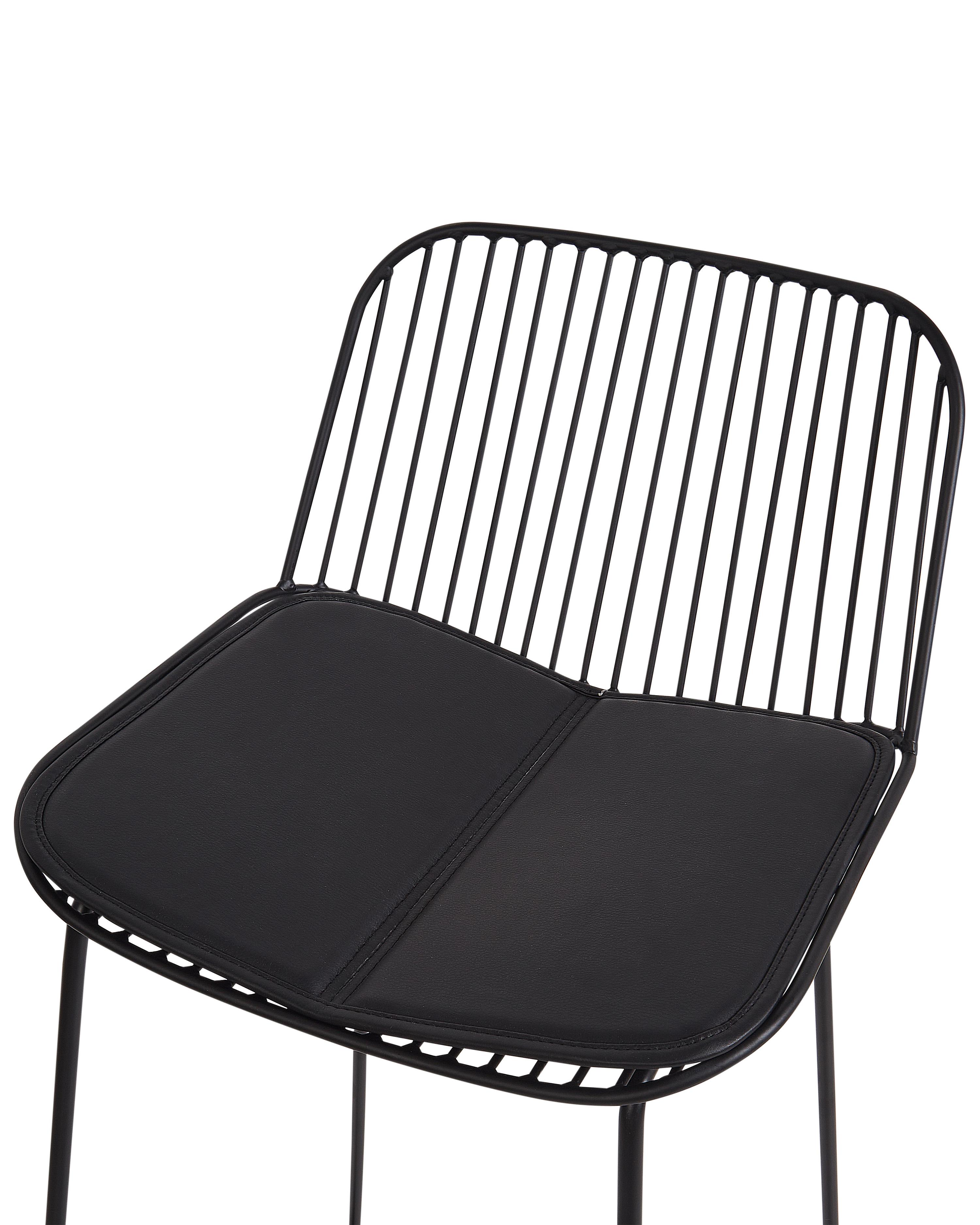 Set van 2 barstoelen PENSACOLA Metaal Zwart