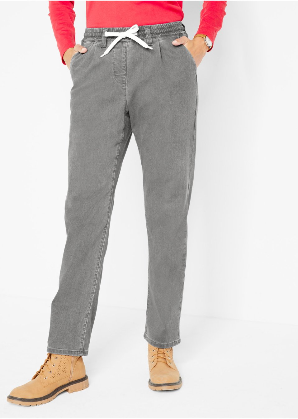 Jean thermo à empiècement taille confortable