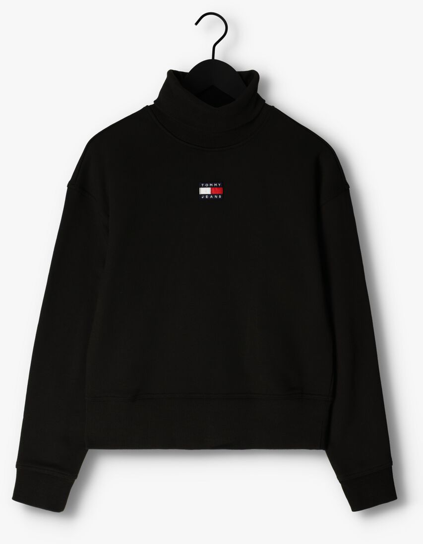 TOMMY JEANS zwarte tommy jeans coltrui heavyweight knits col