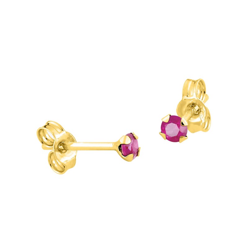Boucles d'oreilles femme - rubis - Or 18 Carats