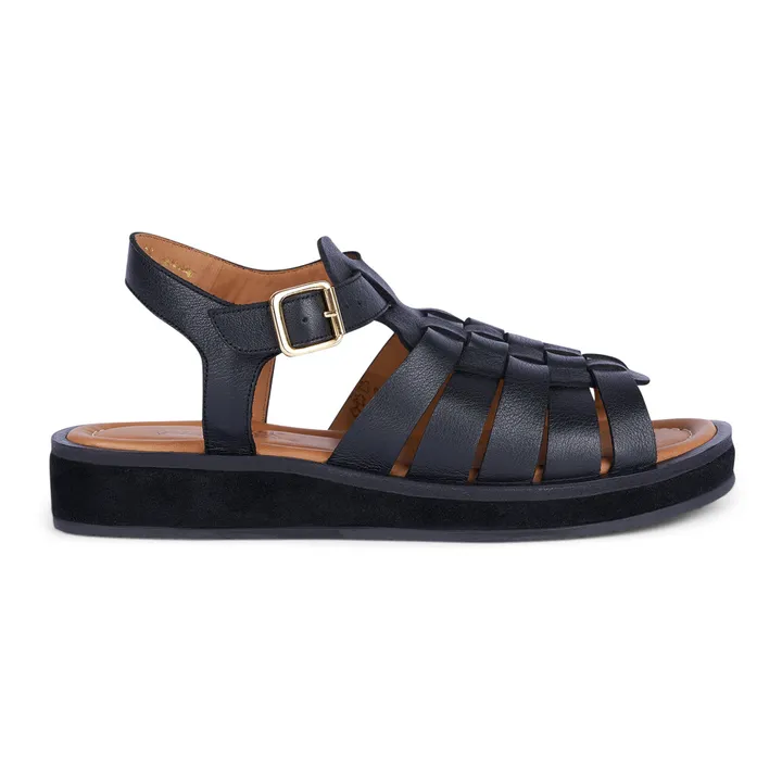 Anthology Paris Sandales Omaha Cuir | Noir