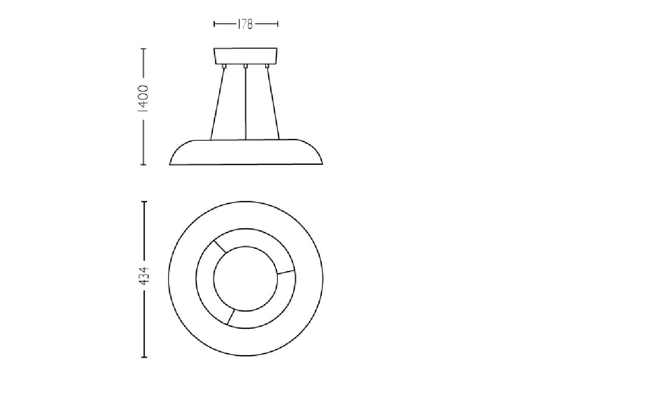 White Amb. Amaze Pendelleuchte schwarz 2750 lm + Dimmer<br>LED Hängelampe