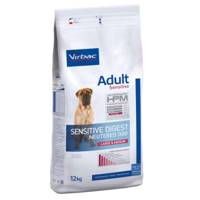 Croquettes Virbac HPM Adult Sensitive Digest Neutered Dog Large & Medium