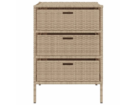 VIDAXL - Armoire de jardin Armoire de rangement de jardin beige 55x59x80 cm résine tres...