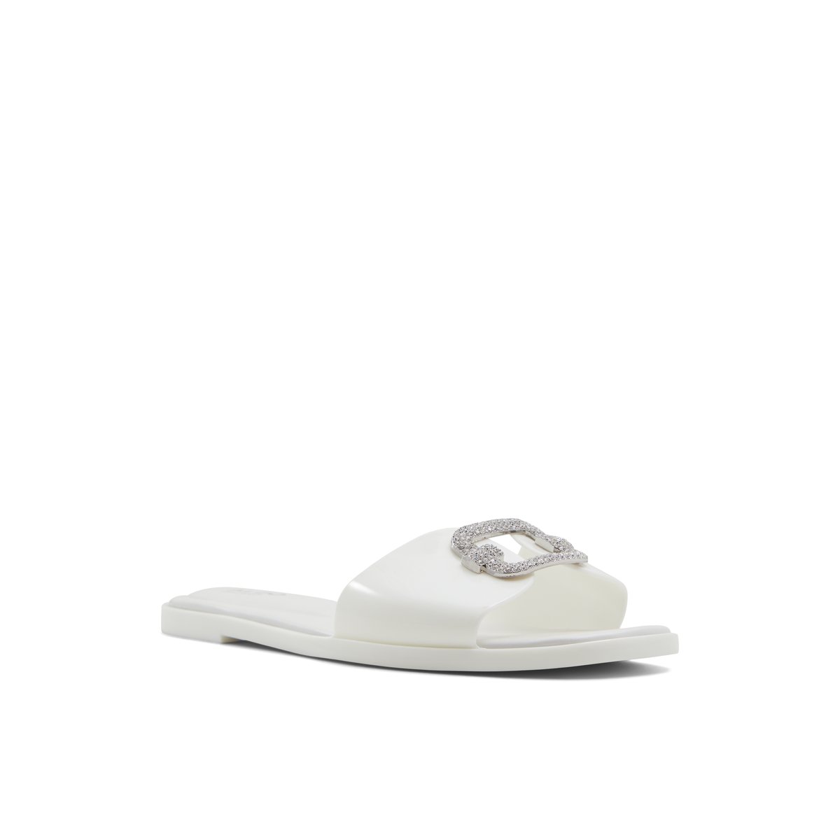 ALDO-Jellycious-l-Sandales à glissière - Talon plat - Blanc