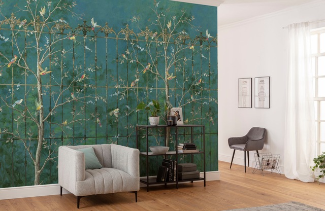 Komar Fototapete »Digitaldruck Vlies -  Birdsong Breeze - Grösse 400 x 250 cm« bedruckt glatt Wohnzimmer, Schlafzimmer