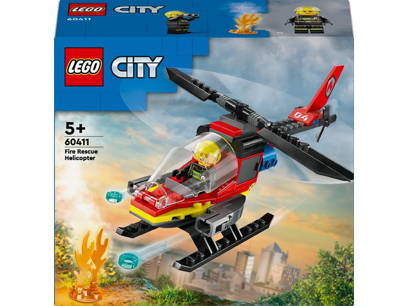 LEGO® City Feuerwehrhubschrauber 60411 Helikopter-Spielset für spannende Rollenspiele