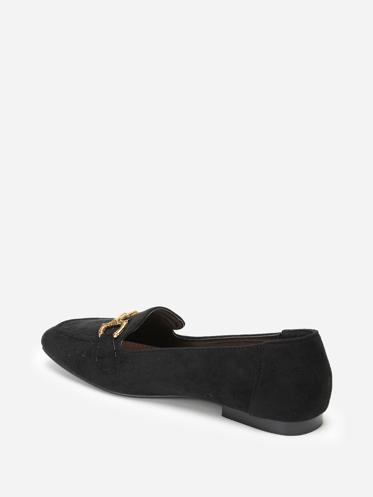 Mocassins en suédine avec bride- Noir