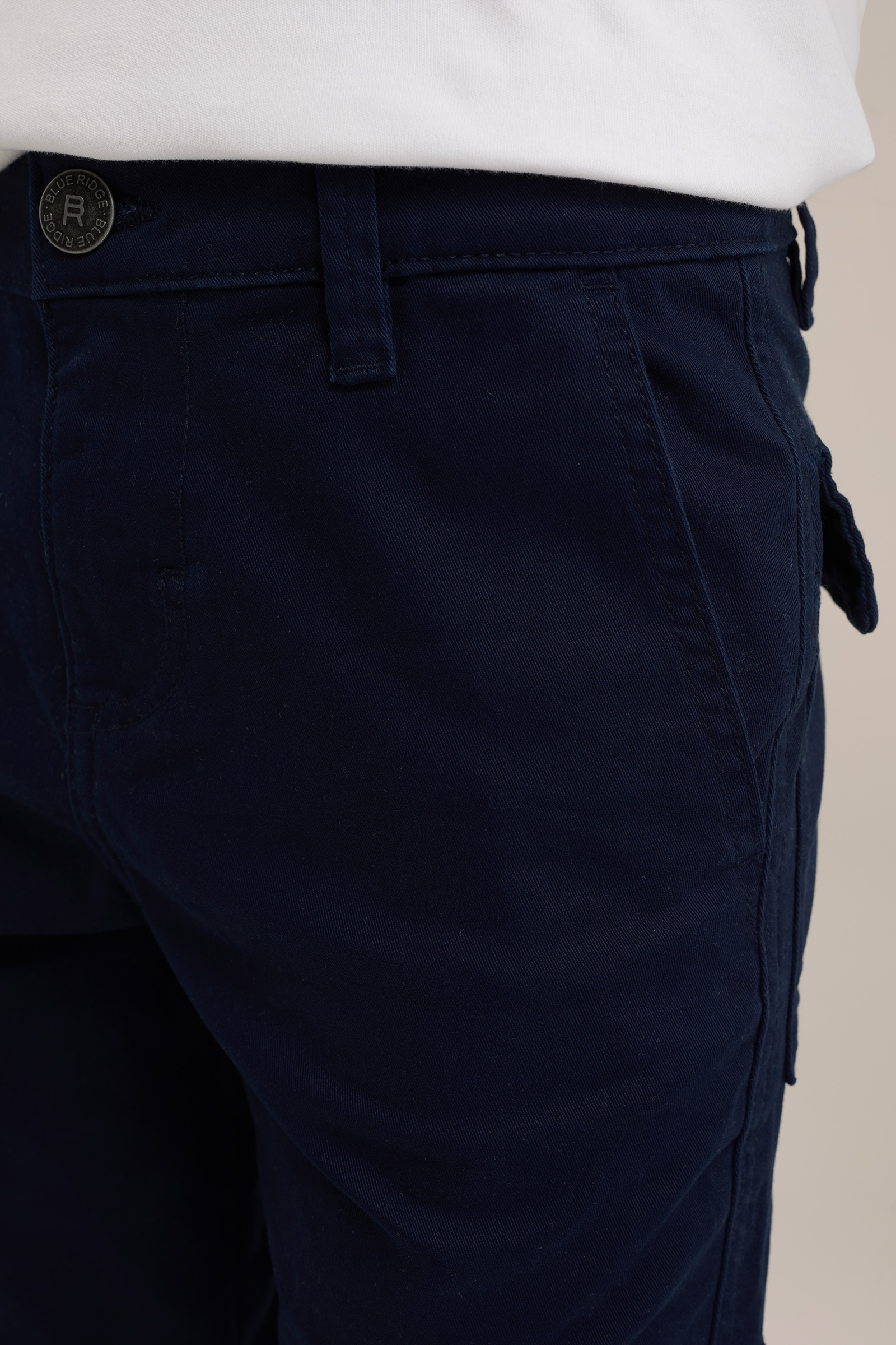 Jongens slim fit cargobroek WE Fashion Marineblauw