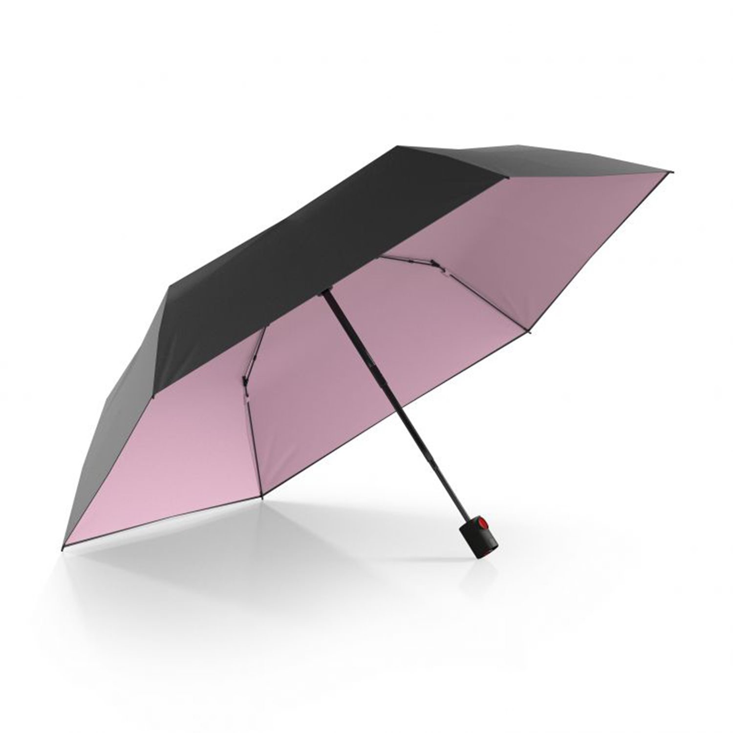 Knirps U.200 Ultra Light Duomatic Paraplu UV Protection black with rosé coating
