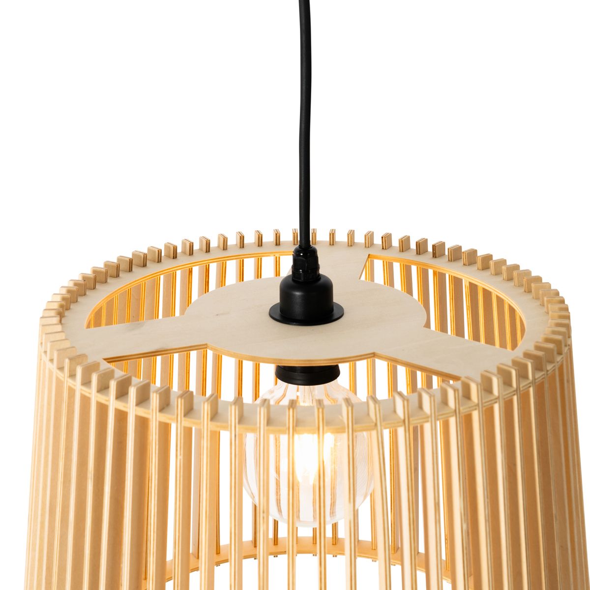 Landelijke buiten hanglamp hout IP44 - Jayla