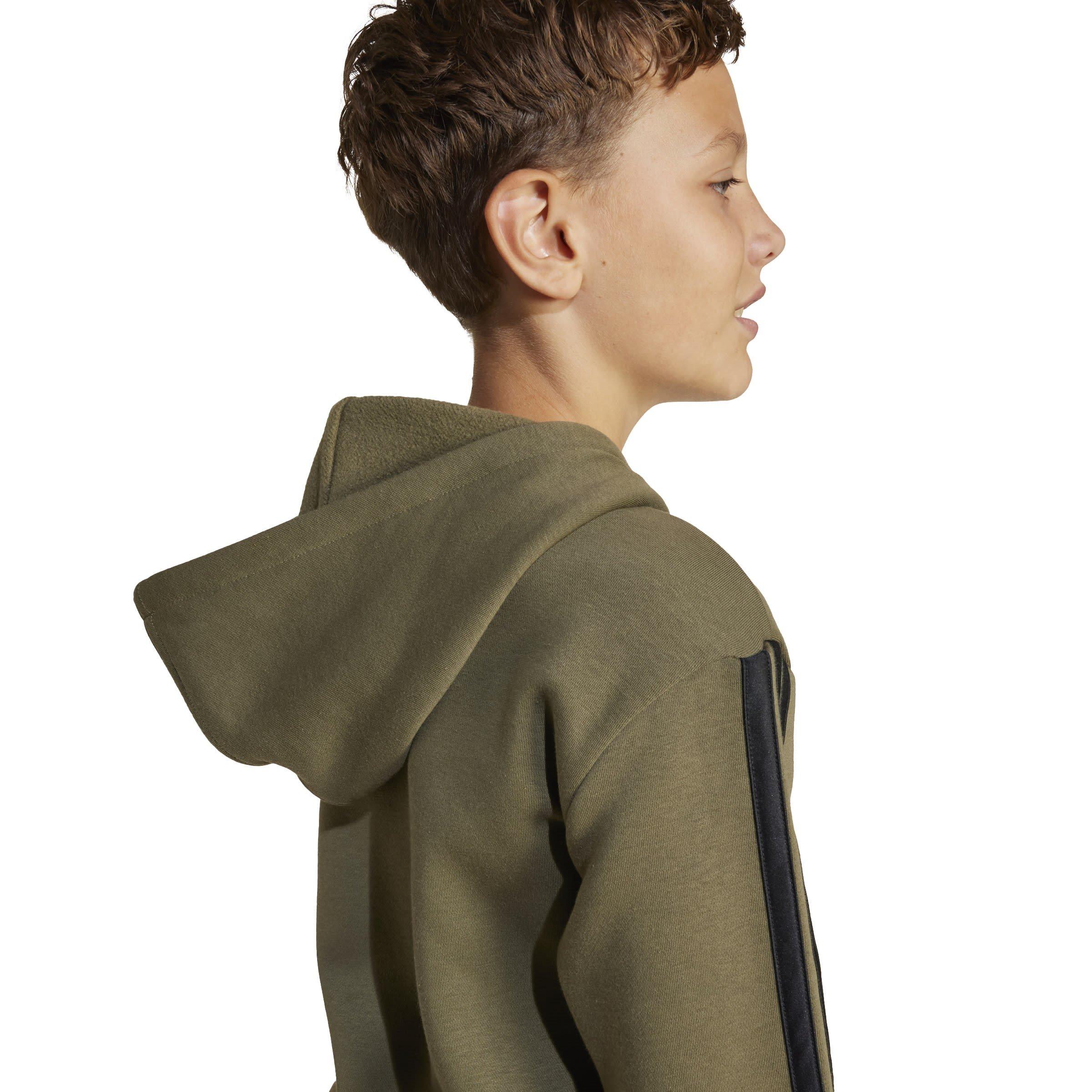 adidas 3-Stripe Essentials Full-Zip Hoodie Juniors