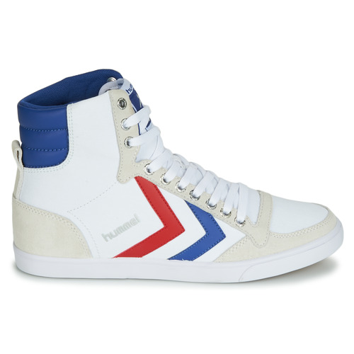 hummel - SLIMMER STADIL HIGH - Blanc / Bleu / Rouge