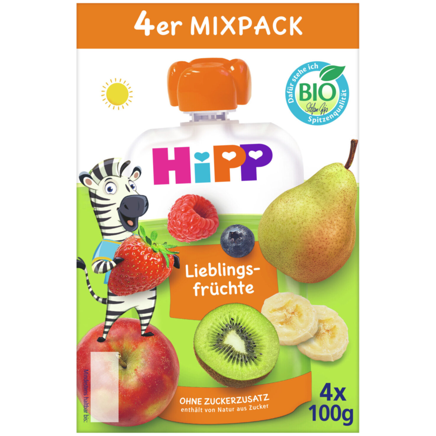 Hipp Bio HiPPiS Beutel Mixpack 4x100g 12+ Monate
