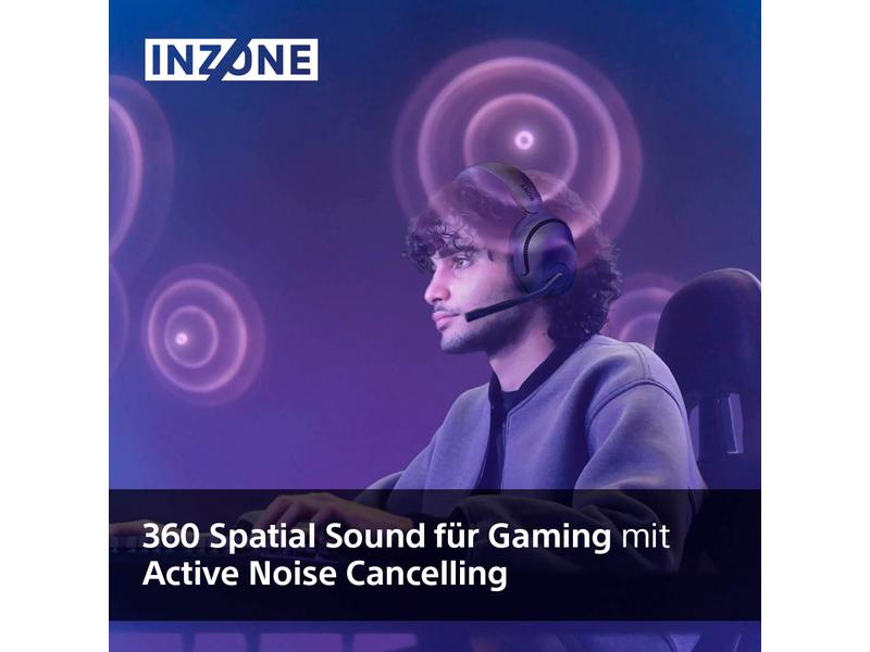 Sony Headset INZONE H5 Schwarz Leichtes, weiches und kabelloses Gaming-Headset