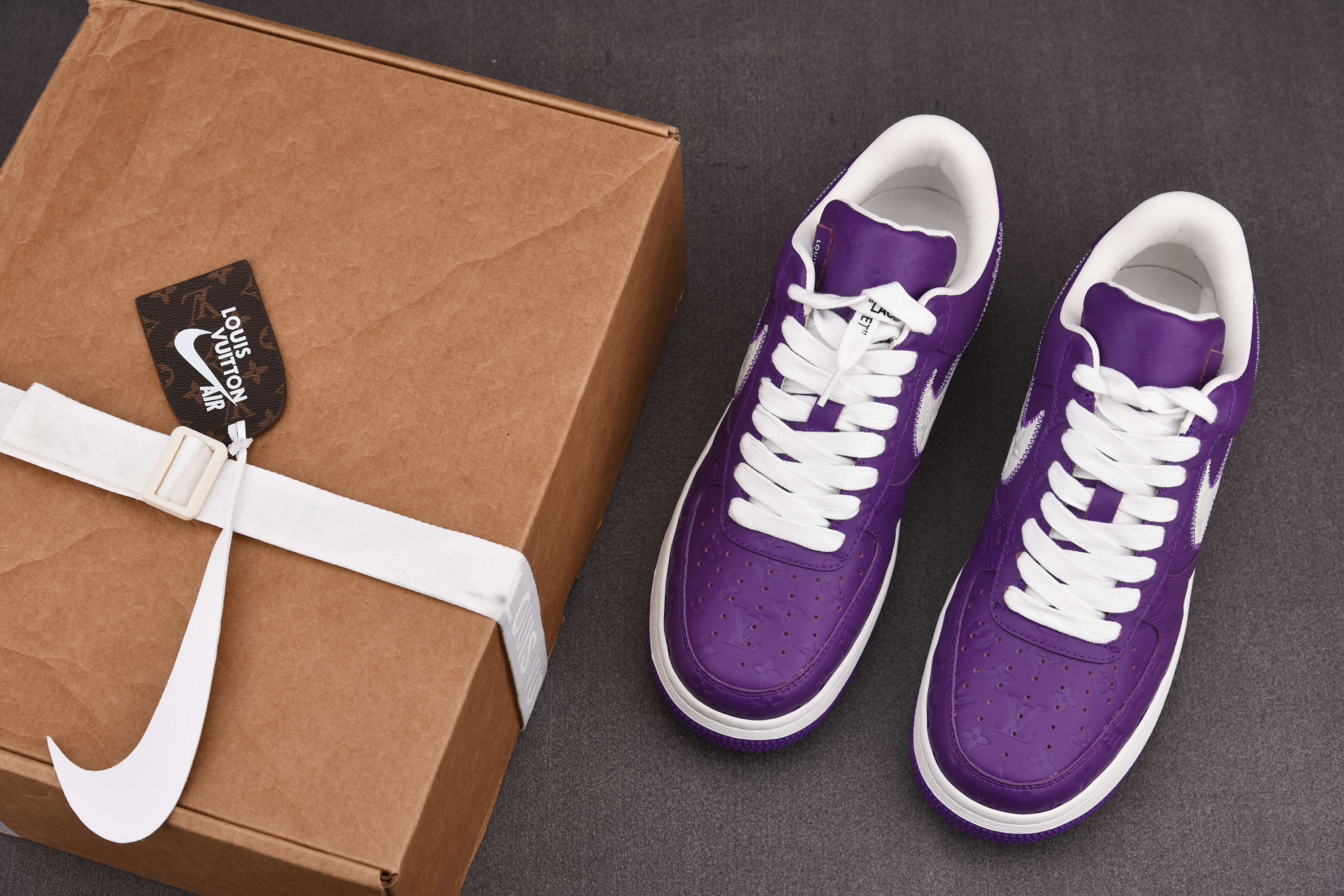 Nike Air Force 1 Low Louis Vuitton Purple White (Be careful about the size!!)