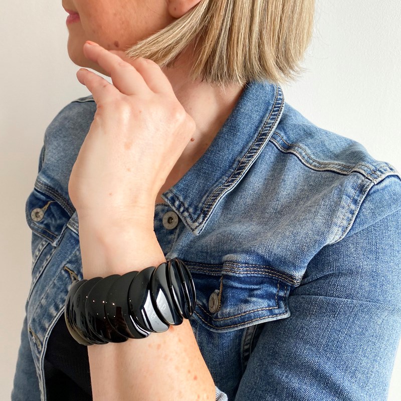 Bracelet extensible noir