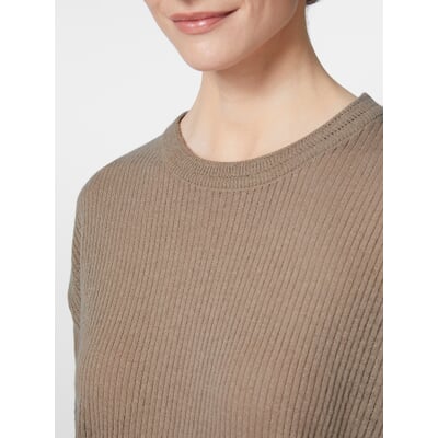 Damen-Strickshirt, Hellbraun
