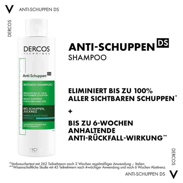 Vichy Dercos Anti-Schuppen Sensitive Pflegeshampoo bei empfindlicher Kopfhaut, 200 ml
