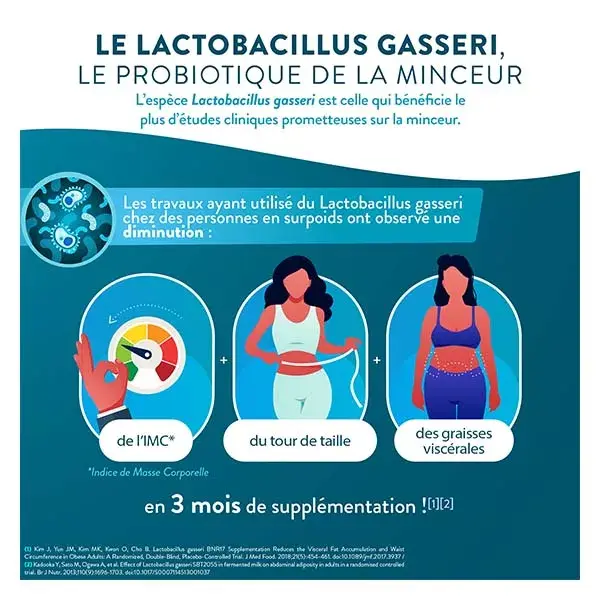 Nutri&Co Lactobacillus Gasseri Probiótico Emagrecimento Barriga Lisa 60 cápsulas
