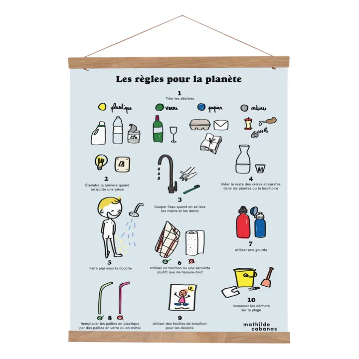 Mathilde Cabanas Porte-affiche magnétique en bois 31cm | Bois clair