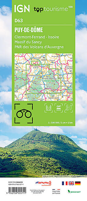 IGN - PUY-DE-DOME D63 TOP TOURISME 100 IGN