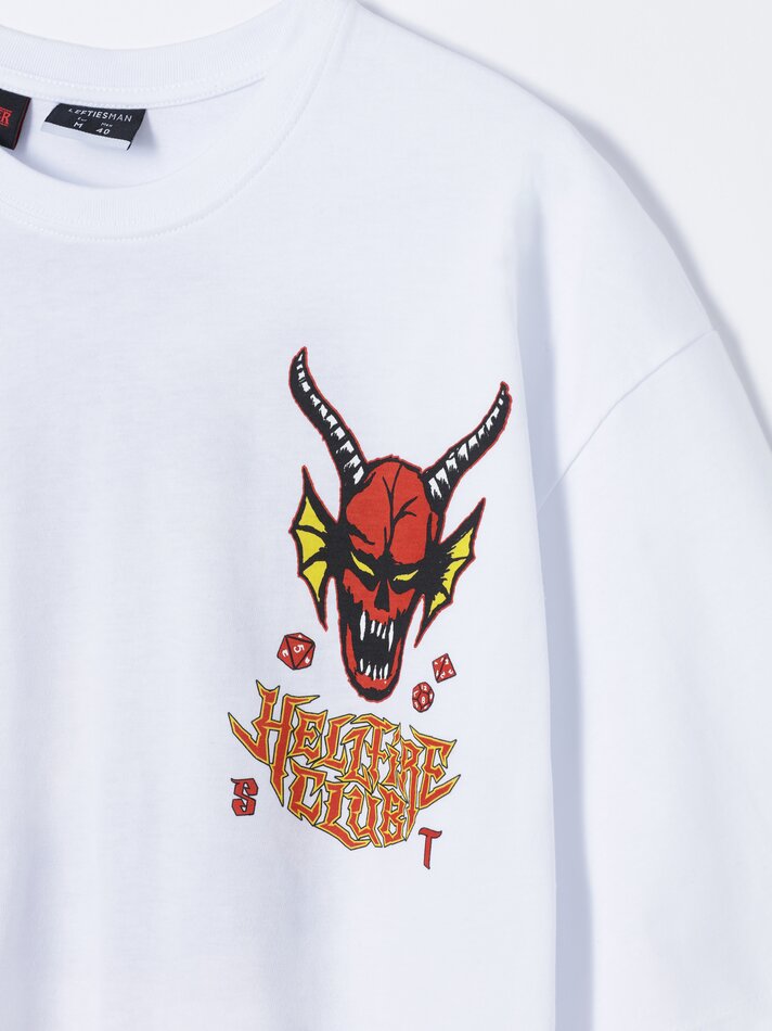 Camiseta Stranger Things Netflix com estampa - Branca