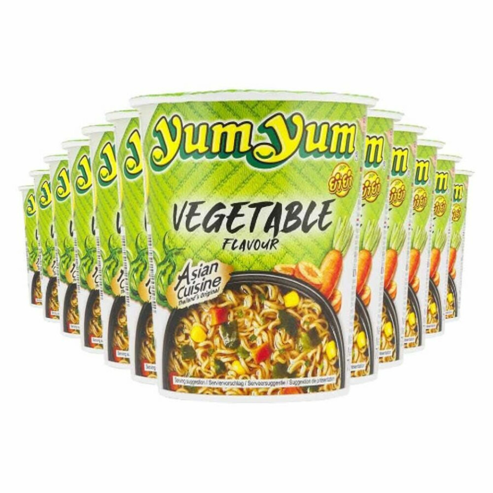 12x Yum Yum Noodles Soep Cup Groenten70 gr