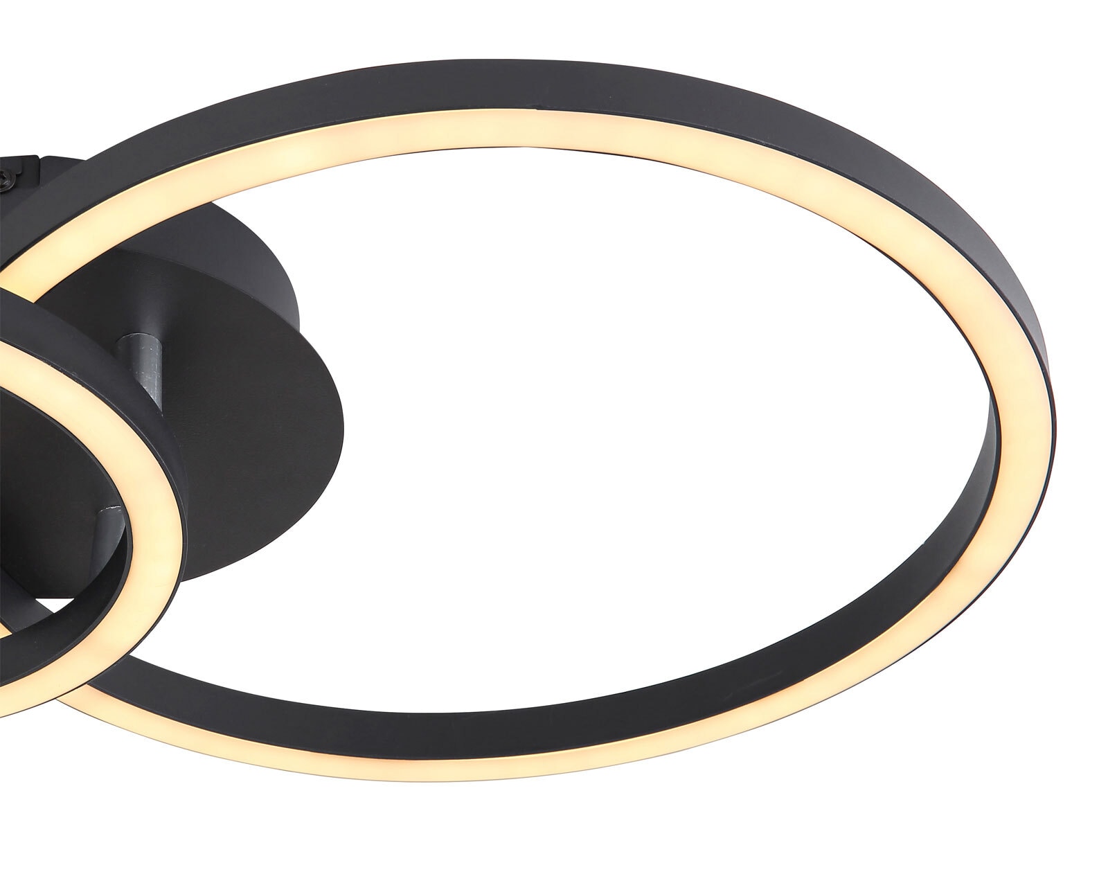 REGGY Deckenlampe schwarz 67238-18B, B/H/T: 42 x 7,5 x 30 cm, Metall, Kunststoff
