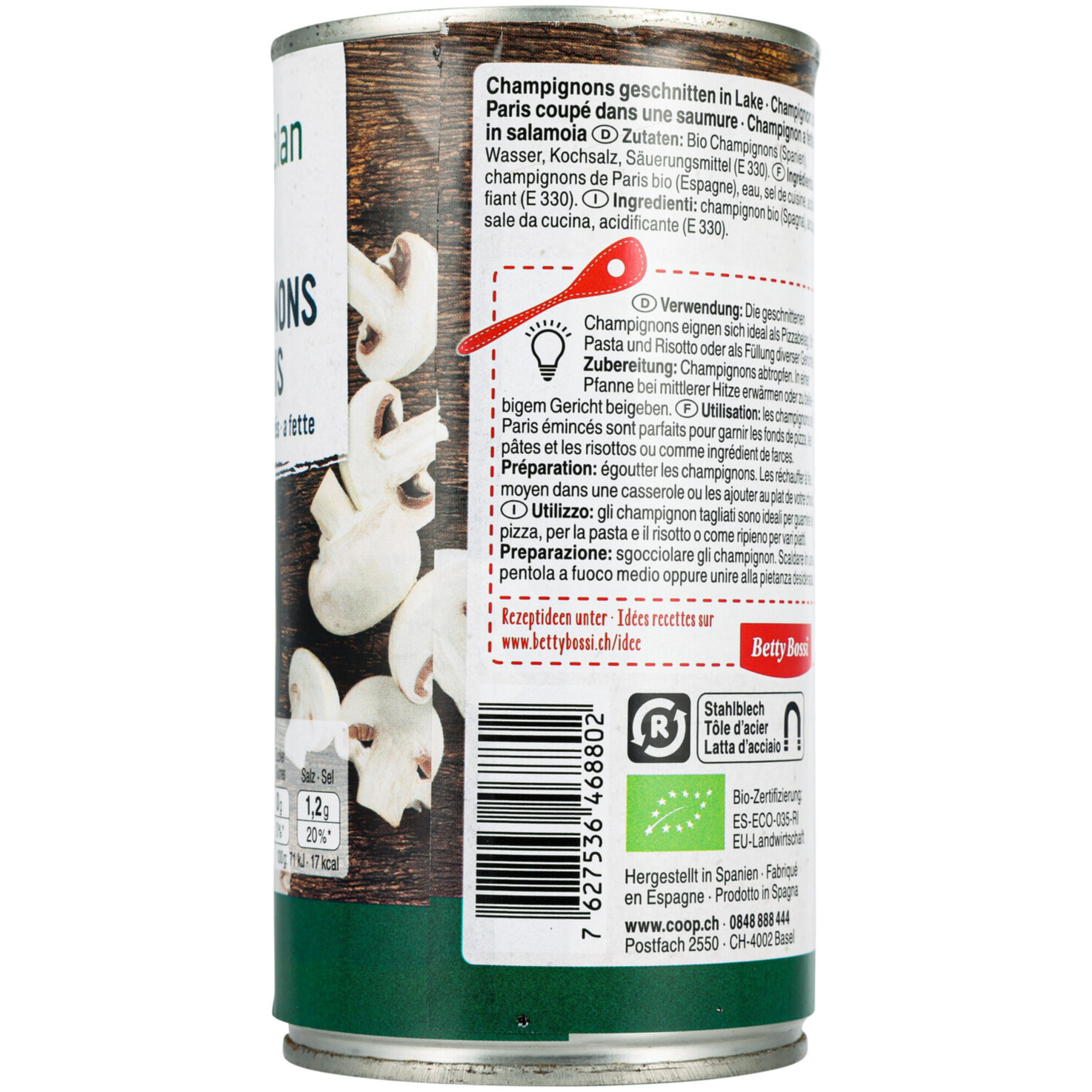 Naturaplanb Bio Champignons geschnitten
