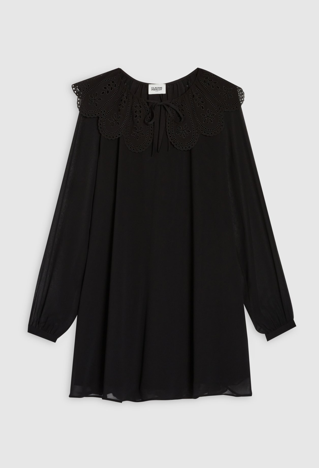 Robe courte Rifi noire large col