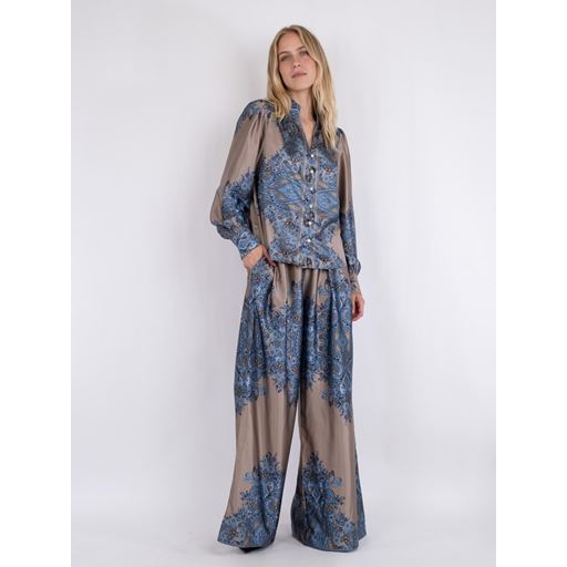 Neo Noir Massima Paisley Bluse, Blå, 36