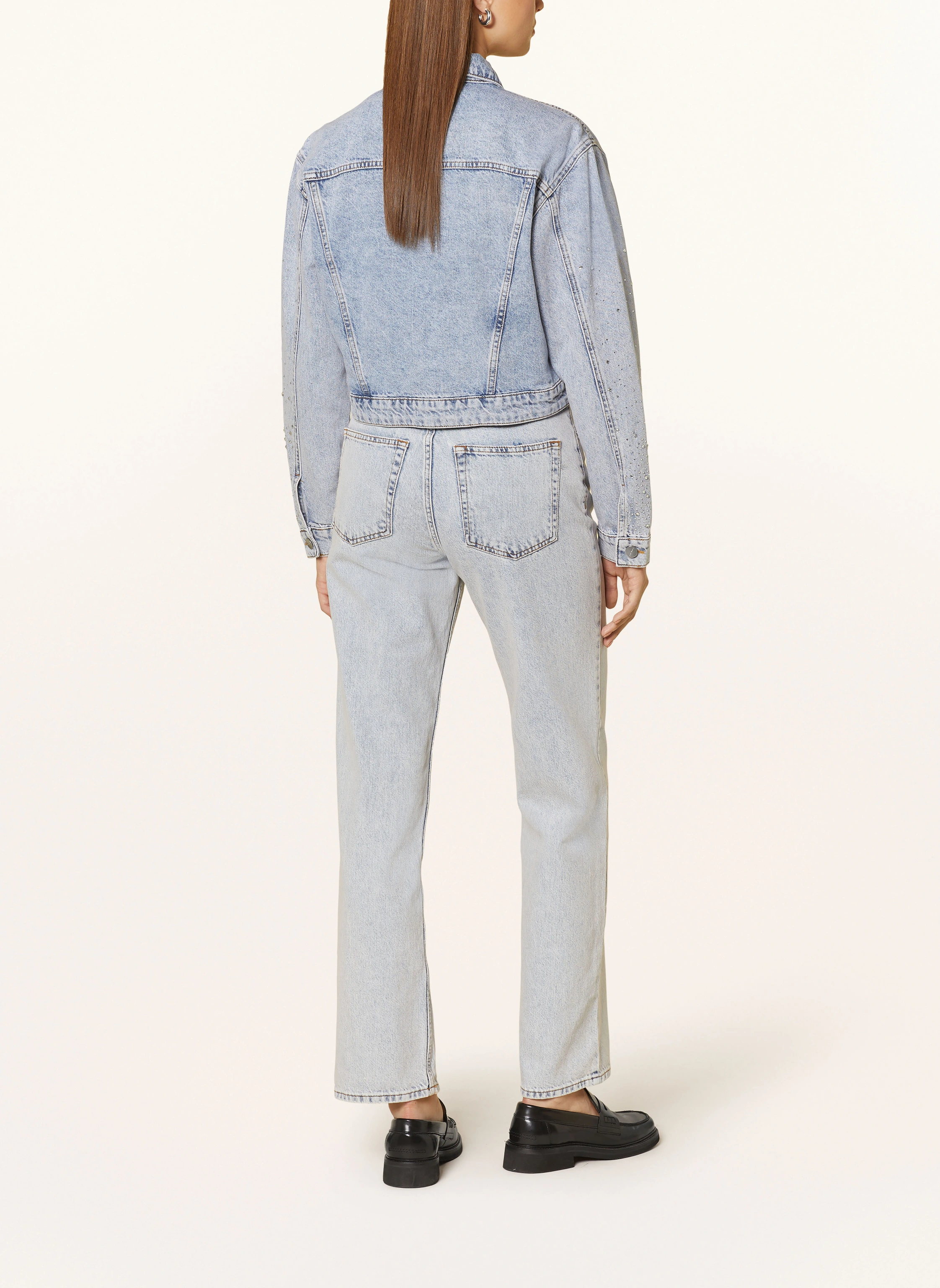Rich & Royal Jeansjacke mit Schmucksteinen