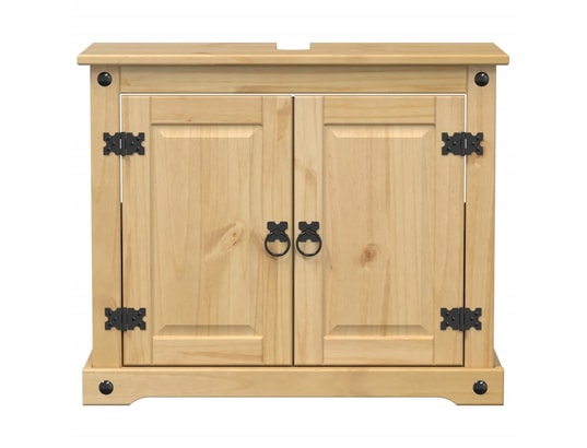 VIDAXL - Armoire lavabo de salle de bain corona bois de pin massif