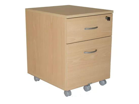 Pack Bureau + Caisson + Armoire Hêtre Alu