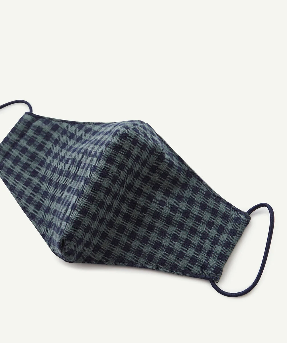 LE MASQUE ENFANT À CARREAUX EN TISSU RECYCLÉ- CATÉGORIE 1