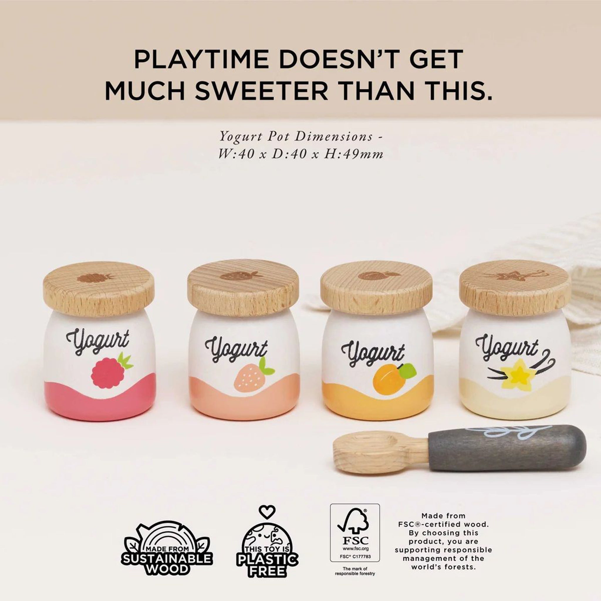 Joghurt-Set für Kinderküche / Kaufladen