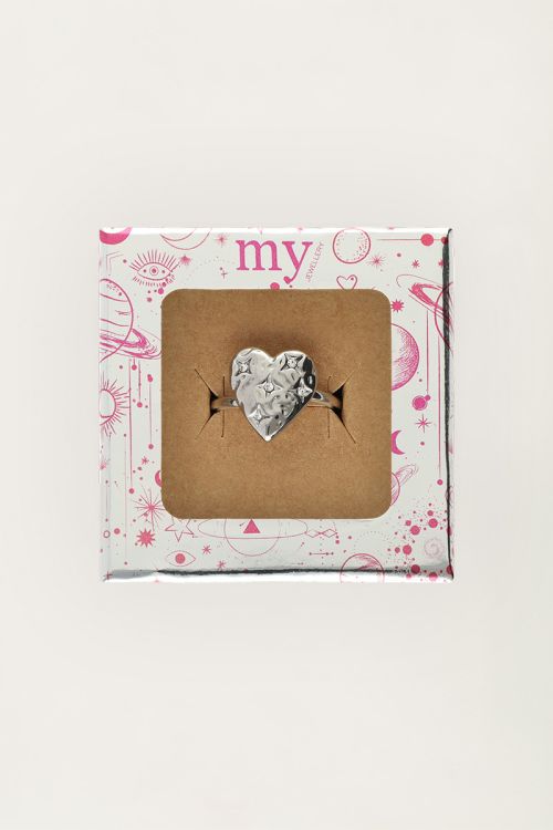 Starry ring hart met strass