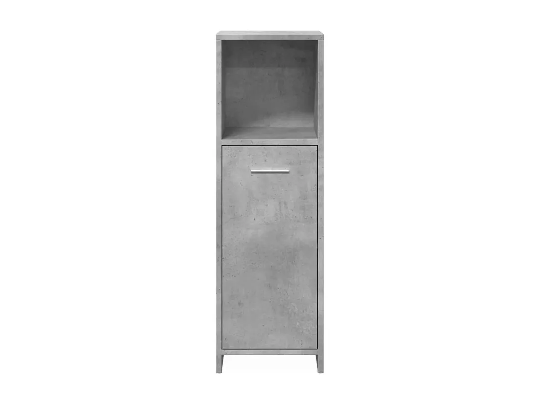 Armoire de salle de bain Gris béton 30x30x95 cm Aggloméré