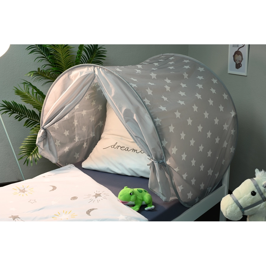 knorr toys® Bettzelt Grey white stars grau