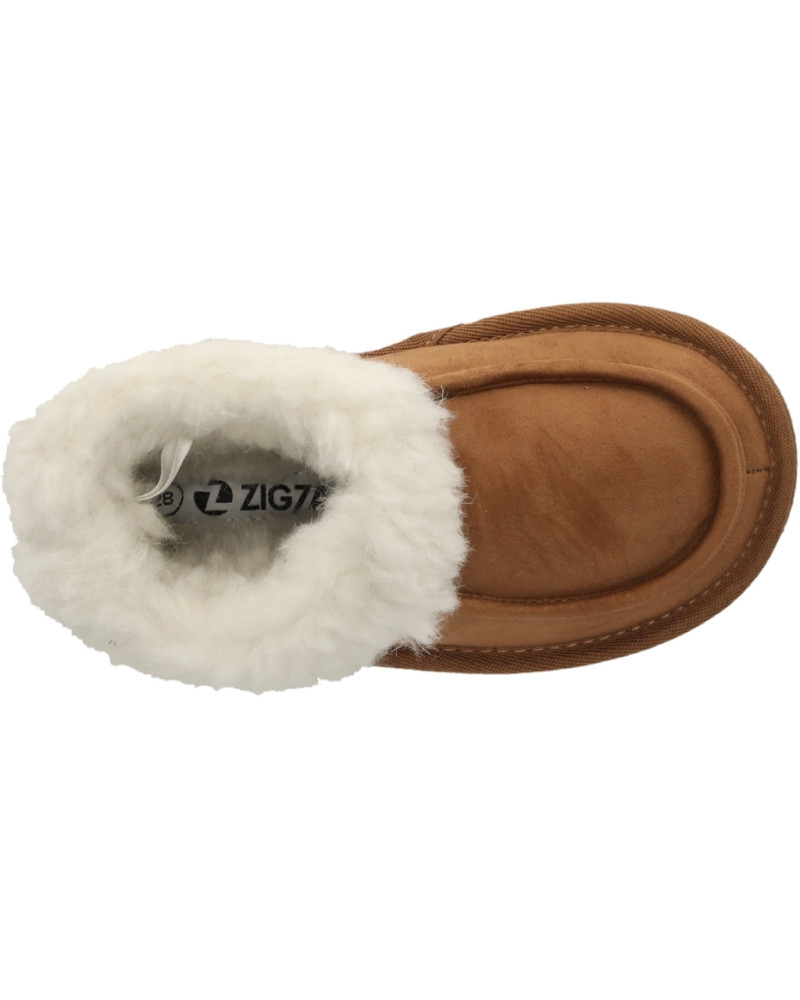 Zigzag - Elian Kids Warm Slipper - cognac