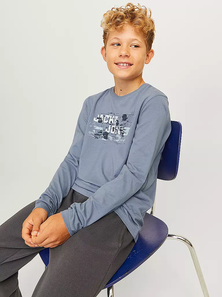 JACK & JONES Jungen Langarmshirt JCOOUTDOOR hellblau