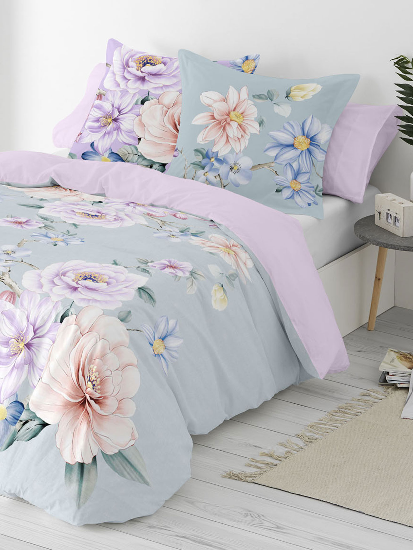 Drap Fleurs géantes coton