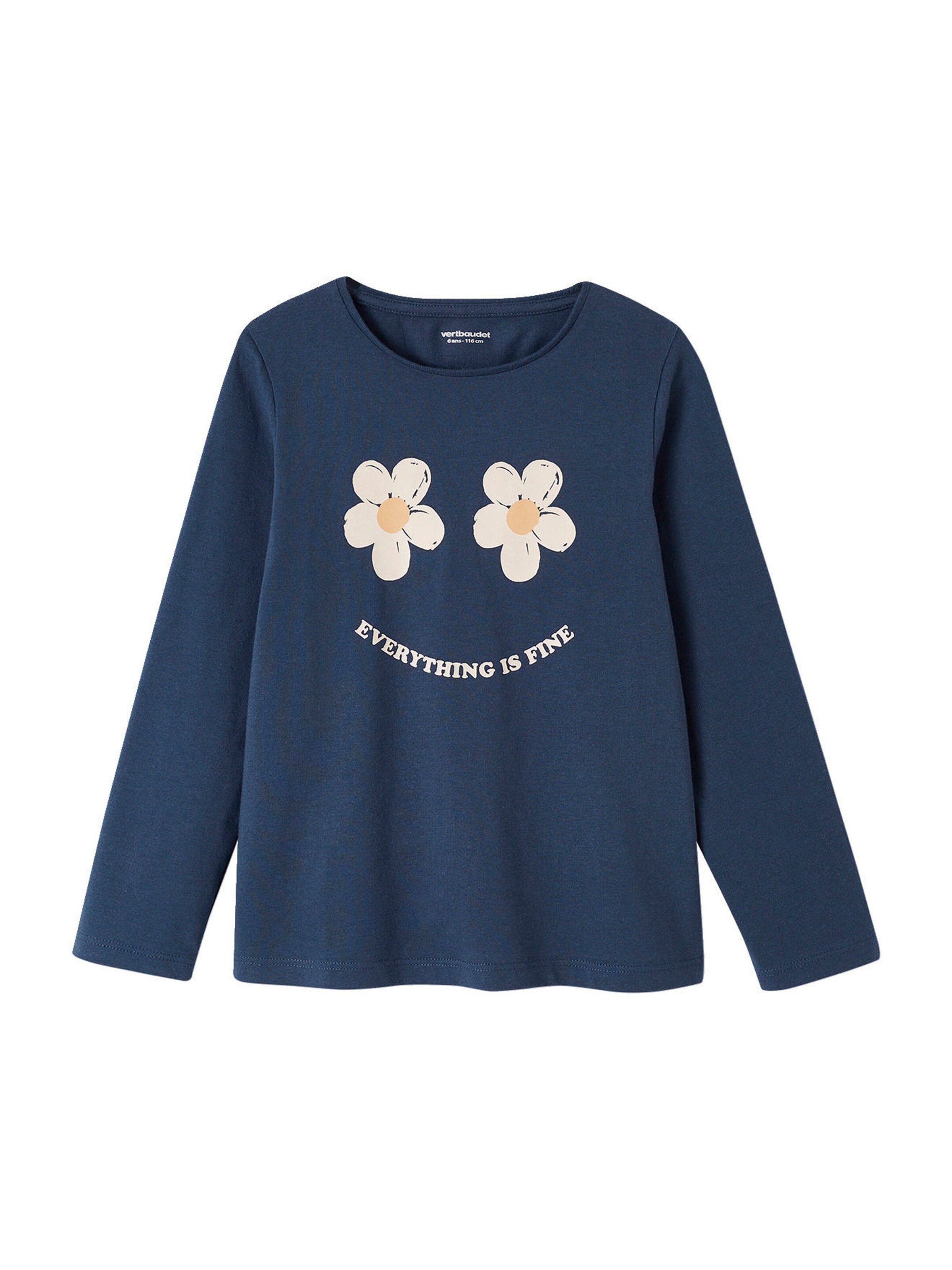 Vertbaudet 3er-Pack Mädchen Shirts BASIC marine