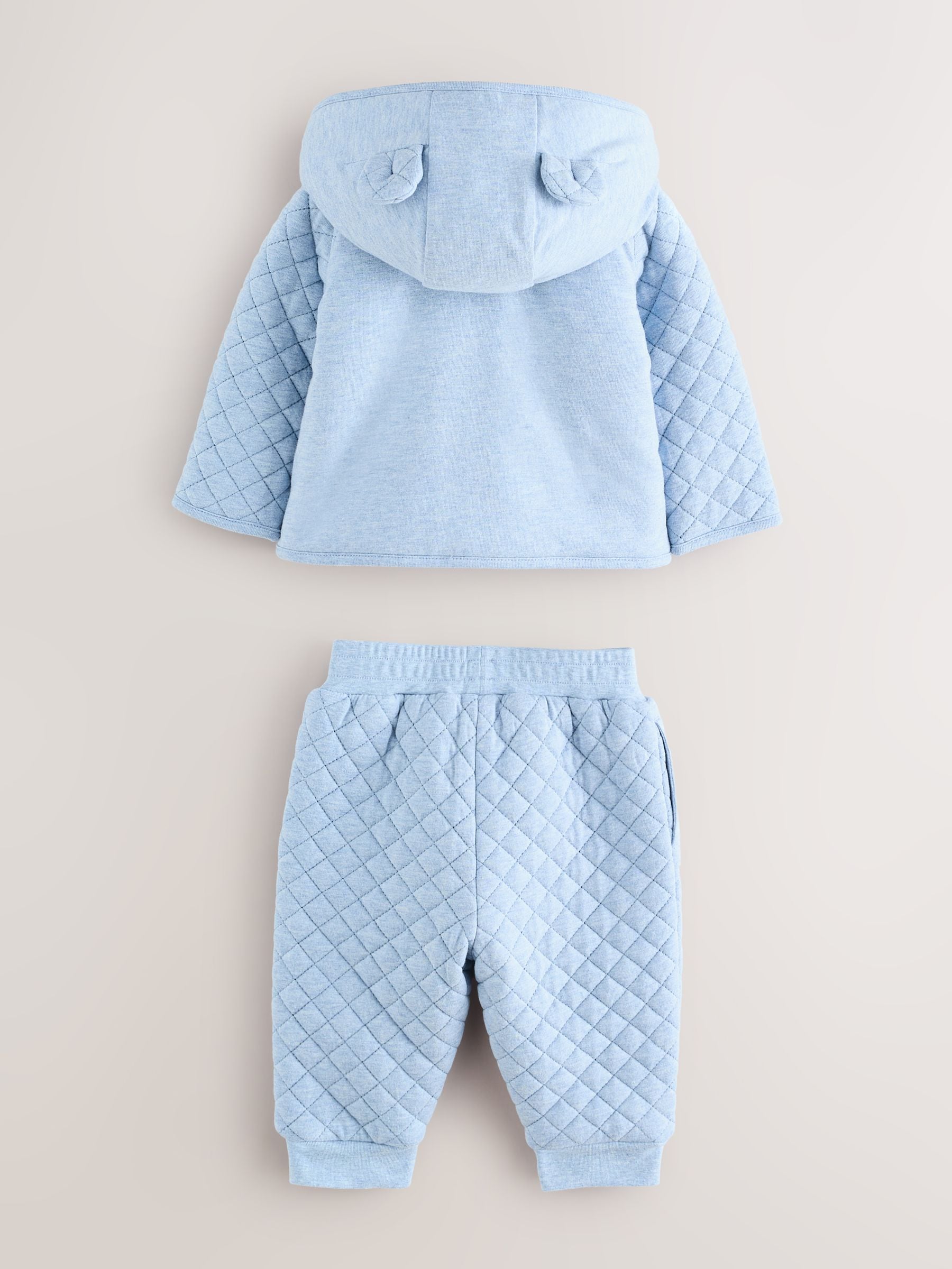 Blauw - Baker by Ted Baker Quilted Jacket T-Shirt and Trousers 3 Piece Set
