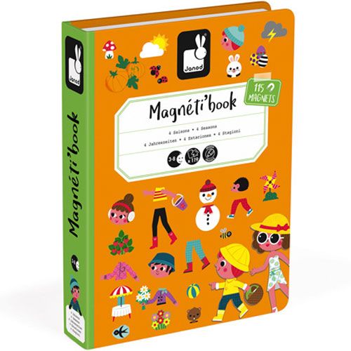 Janod magneetboek de vier seizoenen - 115st