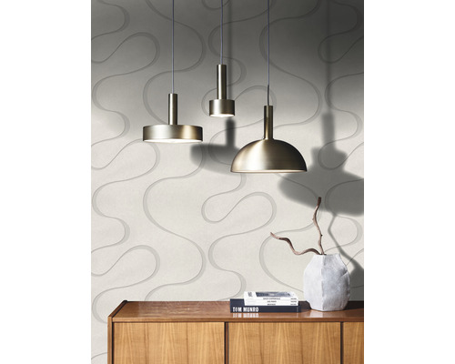 Vliesbehang 53339 Colani VISIONS abstract crème zilver